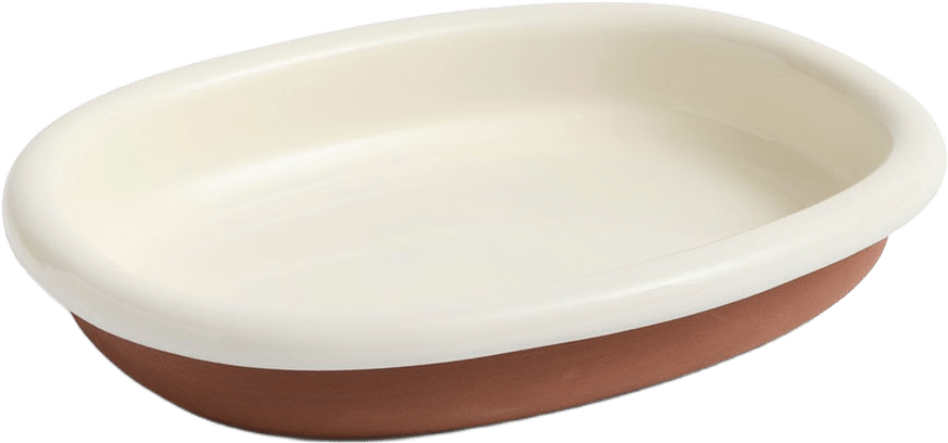Barro Oval Dish Large Off-white, från HAY, i färgen Off-white.