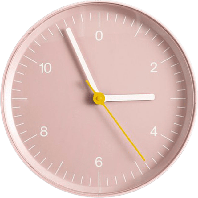 Wall Clock, från HAY, i färgen Pink.
