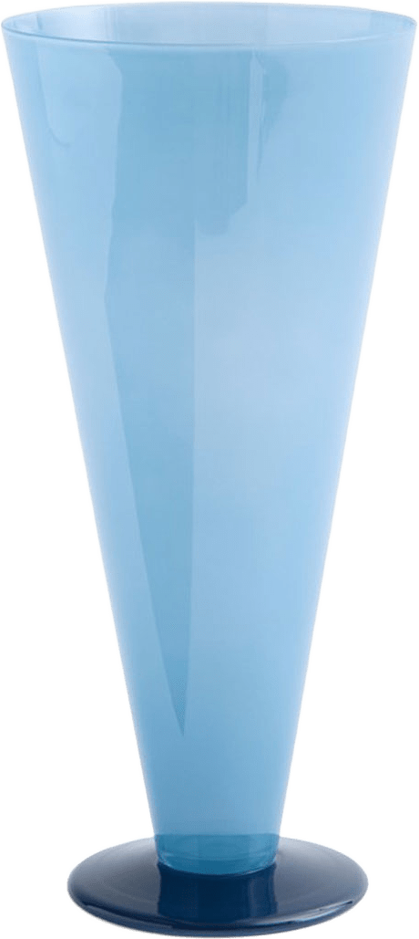 Conical Vase Large, från HAY, i färgen Petrol Blue And Dark Blue.