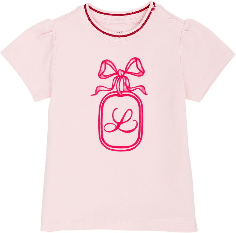 Bow Wreath Ellie T-shirt, från Livly, i färgen Pink.
