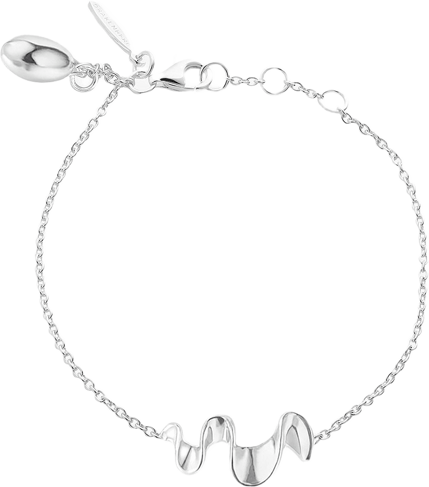 Water Flow small bracelet, från Drakenberg Sjölin, i färgen Silver.