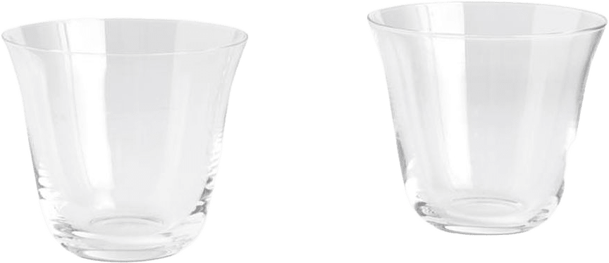 Curve Tumbler Glass Set of 2, från HAY, i färgen Clear.