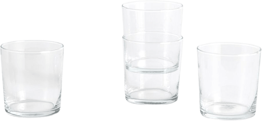 Glass Set of 4, från HAY, i färgen Clear.