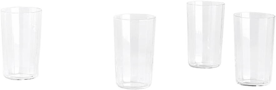 Angle Glass Set of 4 Medium, från HAY, i färgen Clear.