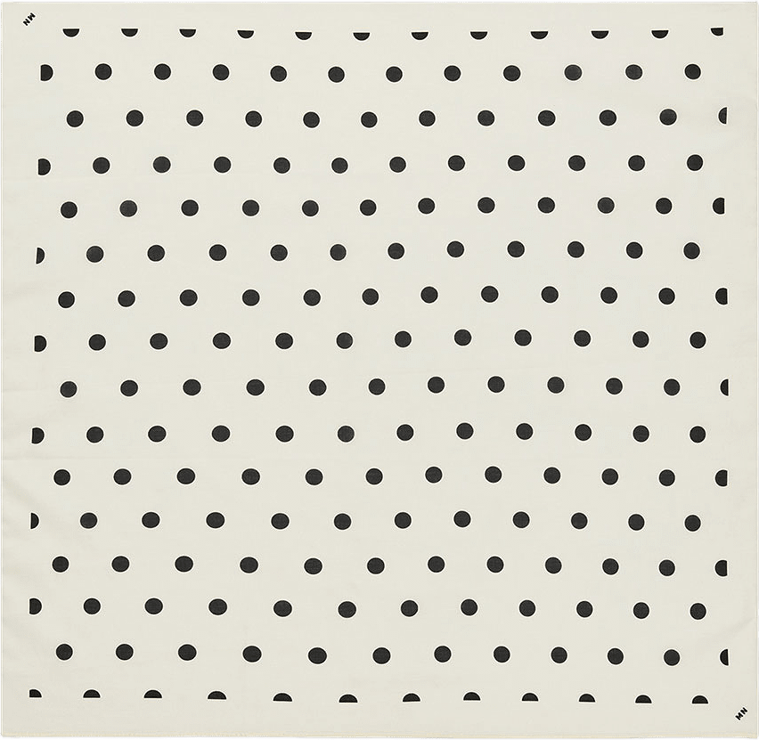 Soft Cotton Self Dot Scarf, från Mads Nørgaard, i färgen Dot Aop/Black.