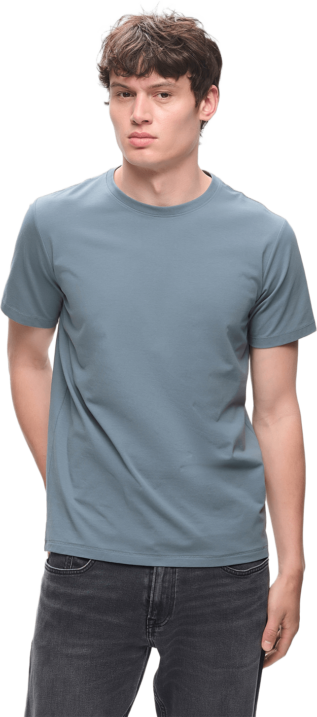 Jermalink T-shirt, från Matinique, i färgen Blue Mirage.