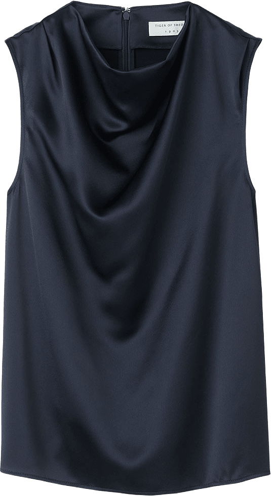 Lian Elegant Draperad Blus, från Tiger of Sweden, i färgen Night Sky.