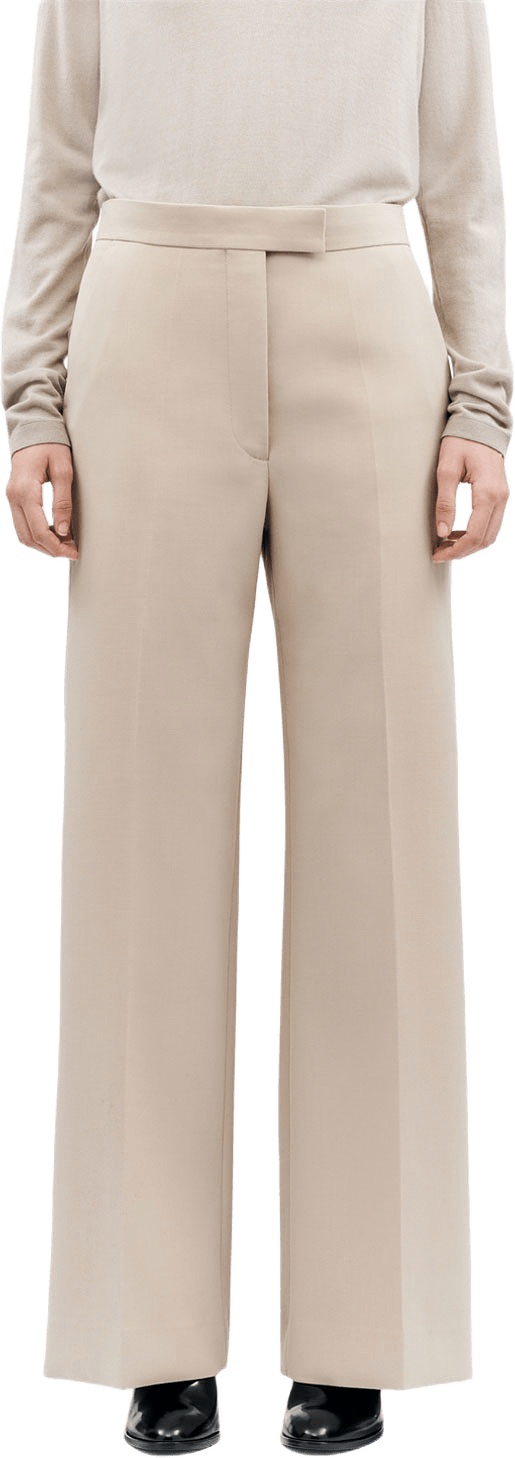 Irit Lågmidjade Byxor, från Tiger of Sweden, i färgen Cream Sand.