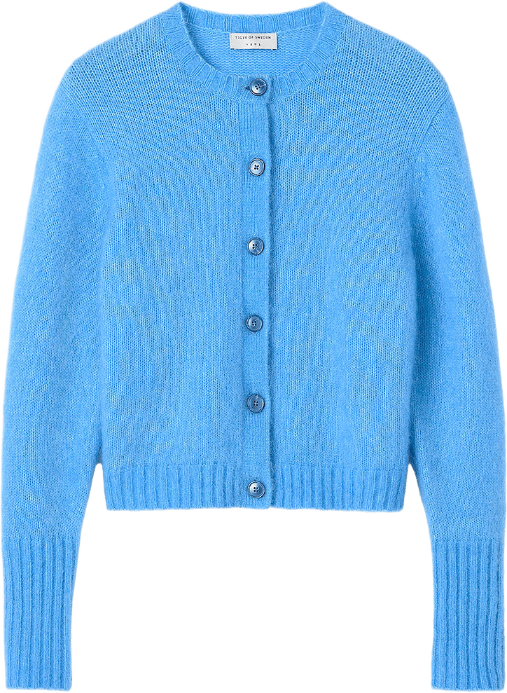 Leonie Kidmohair-Kofta, från Tiger of Sweden, i färgen Blue Orchid.