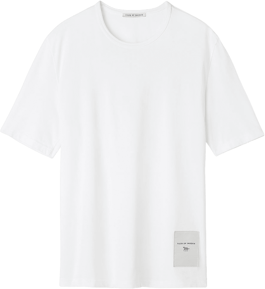 Jake Boxig T-shirt i Bomull, från Tiger of Sweden, i färgen Pure White.