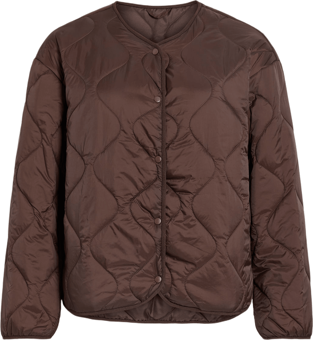 VIDUNE Quiltad Jacka, från Vila, i färgen Coffee Bean.