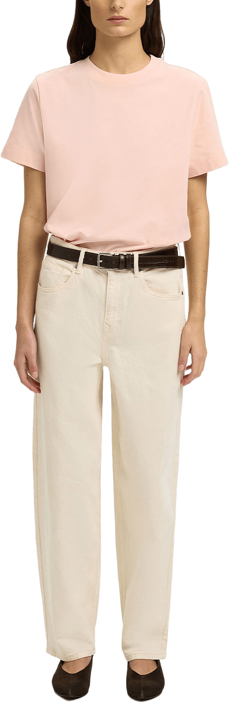 Slfessential Ss Boxy Tee, från Selected Femme, i färgen Pale Dogwood.