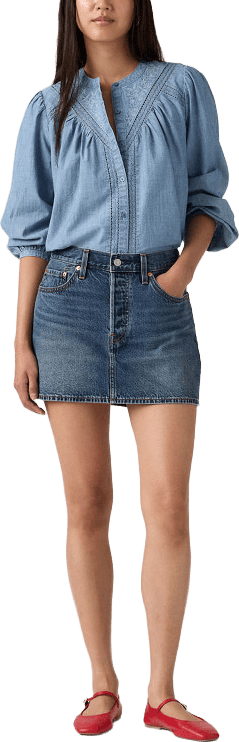 Icon Skirt, från Levi's, i färgen Dark Indigo - Worn In.