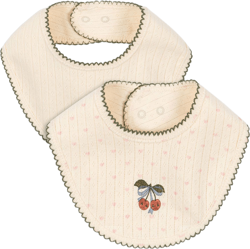 MINNIE 2 PACK BIB, från Konges Sløjd, i färgen Minnie Coeur.