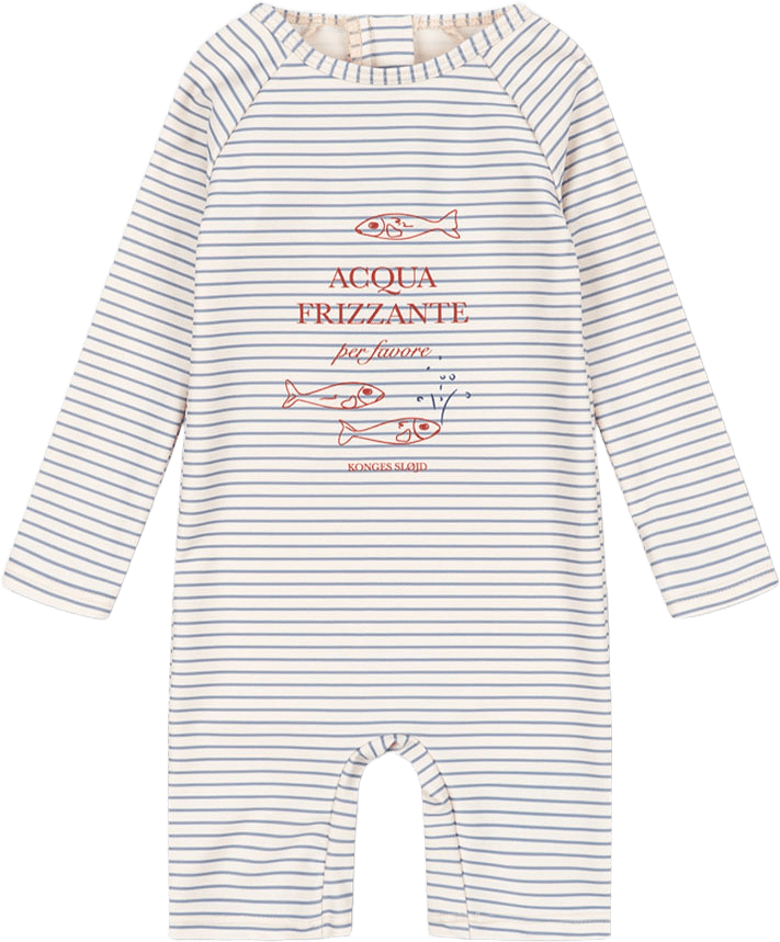 ASTER ONESIE GRS, från Konges Sløjd, i färgen Stripe Bluie.