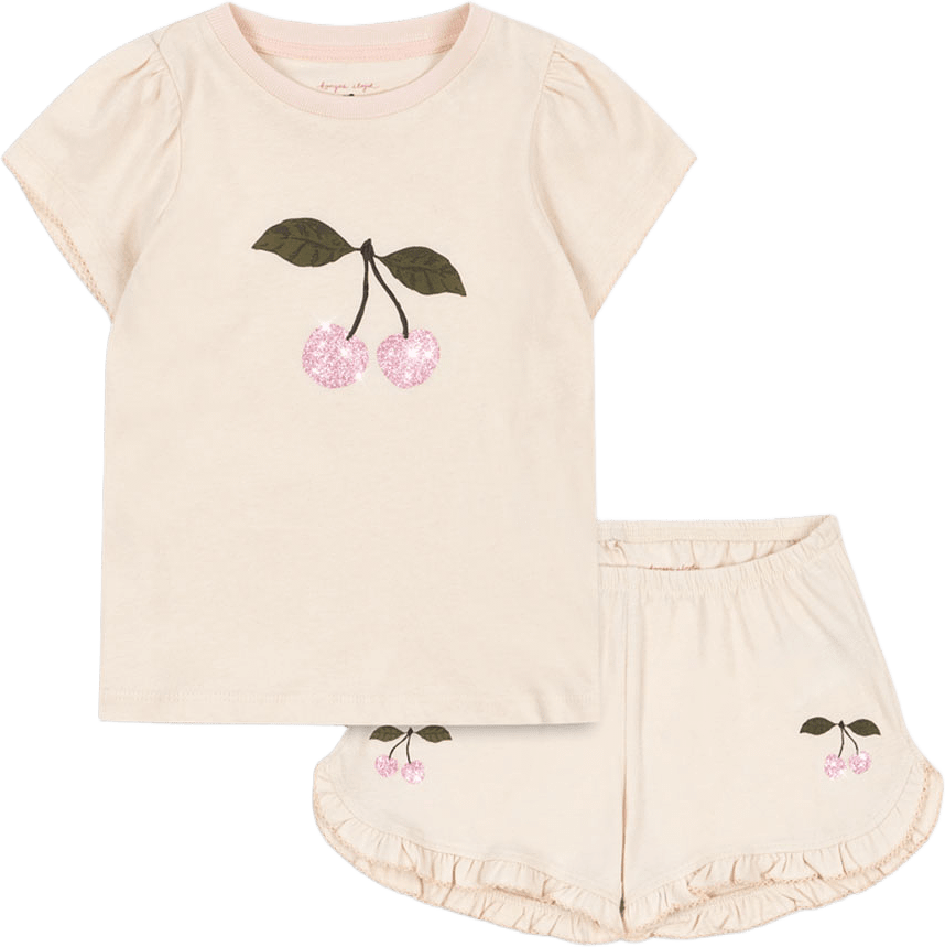 FAMO FRILL SET GOTS, från Konges Sløjd, i färgen Buttercream.