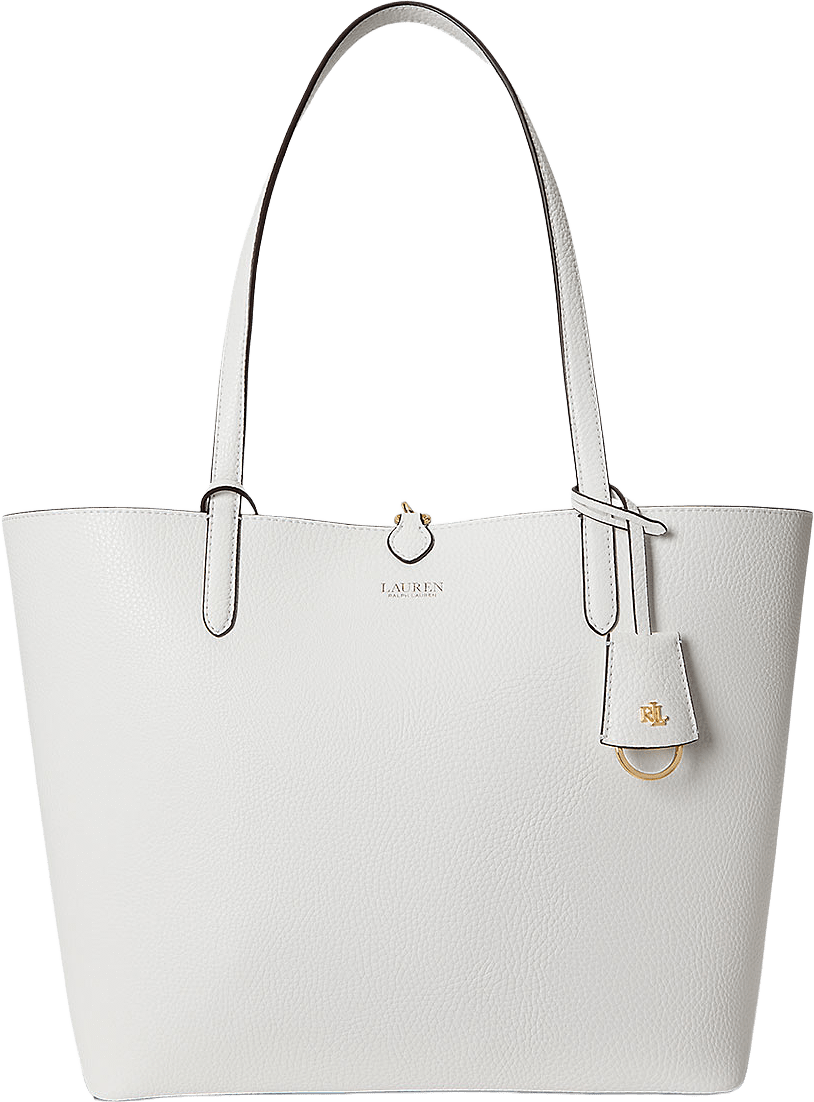 Faux-Leather Reversible Tote, från Lauren Ralph Lauren, i färgen White/Summer Paisley.