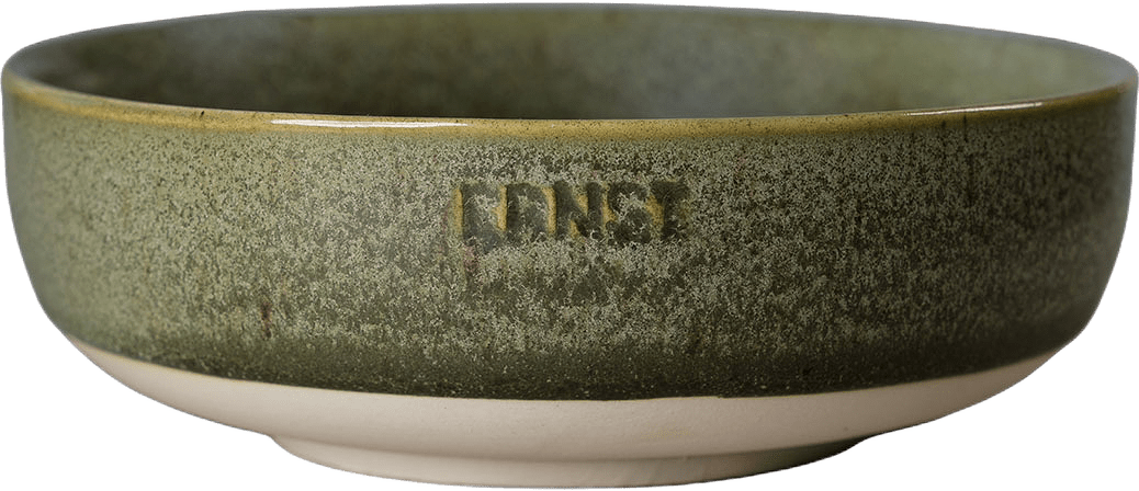 Skål stengods, från ERNST, i färgen Grön/Natur.