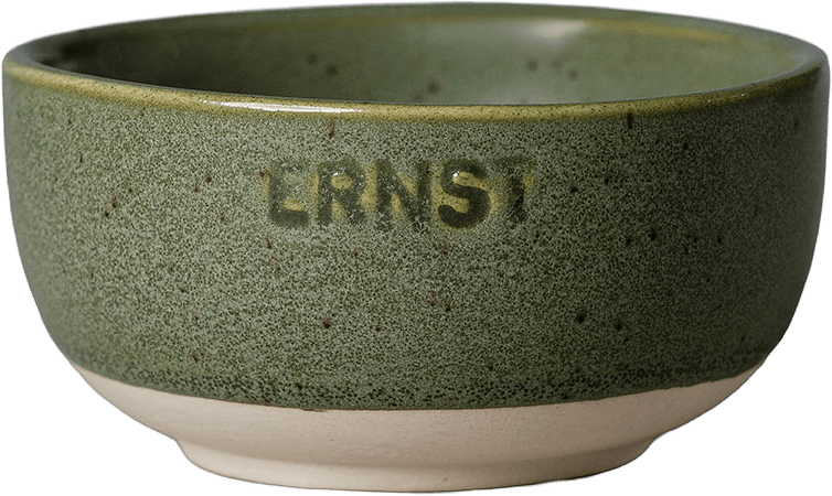 Skål stengods, från ERNST, i färgen Grön/Natur.