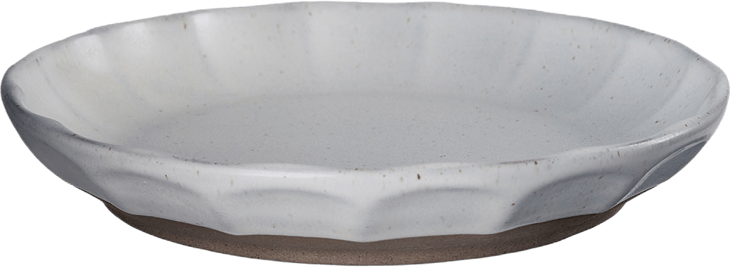 Assiett stengods, från ERNST, i färgen Vit/Natur.