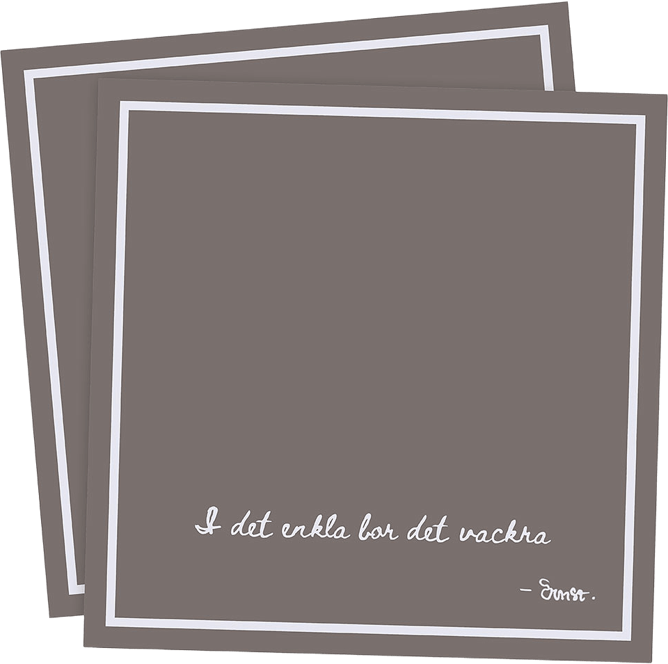 Servett "I det enkla", från ERNST, i färgen Mullvad.