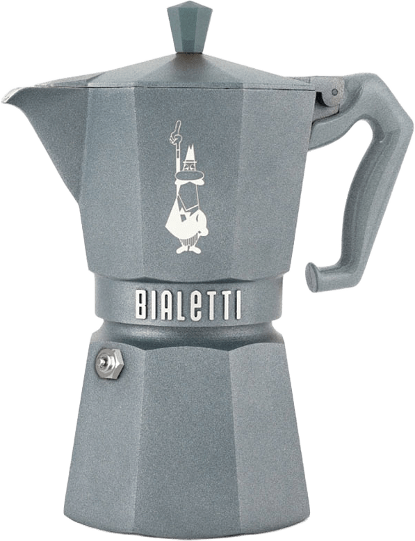 Kokare 6 kopp MOKA EXCLUSIVE INDUCTION Grå BIALETTI®, från Bialetti, i färgen Silver Grey.