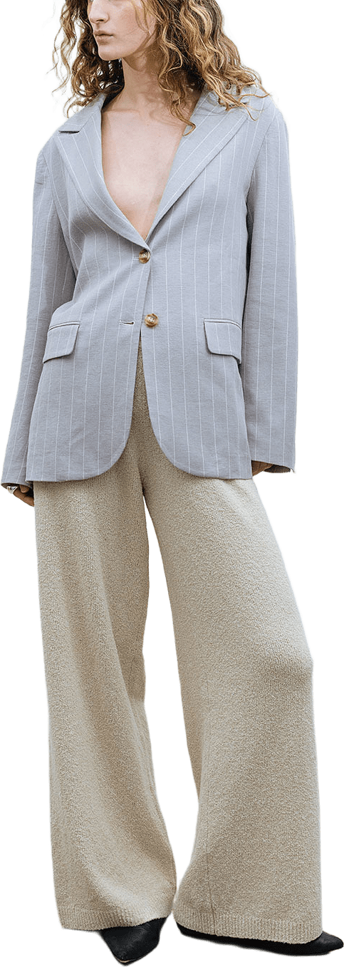 Cloud Blazer Linen, från A Part Of The Art, i färgen Grey With White Stripe.