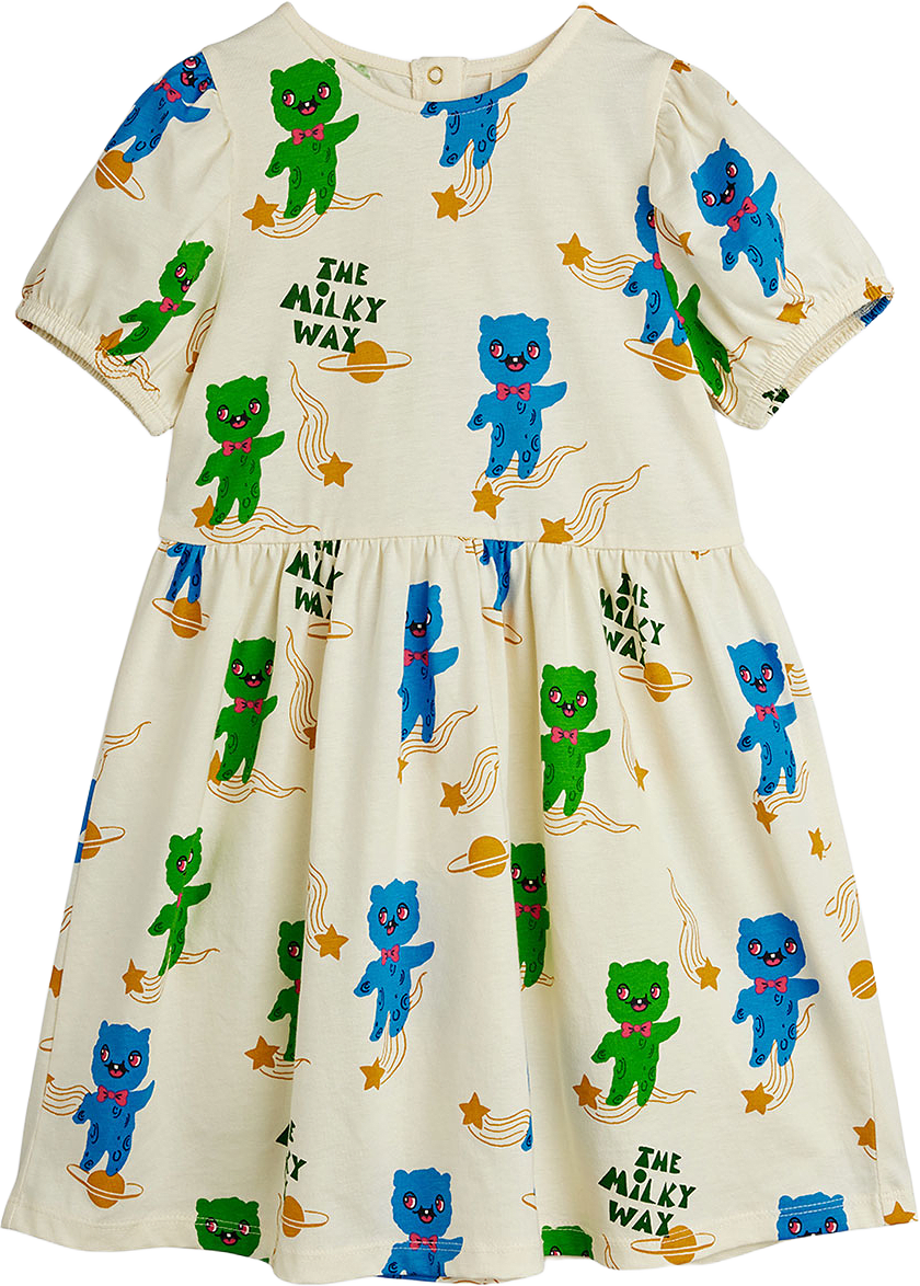Aliens Print Klänning, från Mini Rodini, i färgen Off-white.