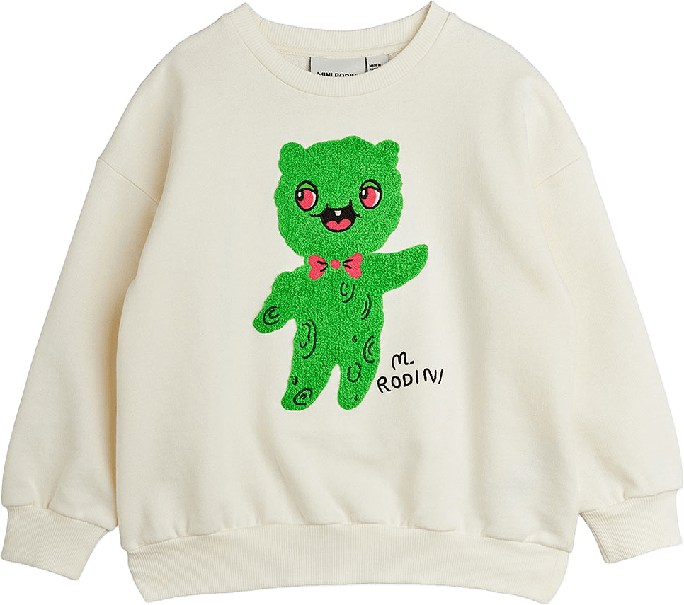Alien Chenille Sweatshirt, från Mini Rodini, i färgen Off-white.
