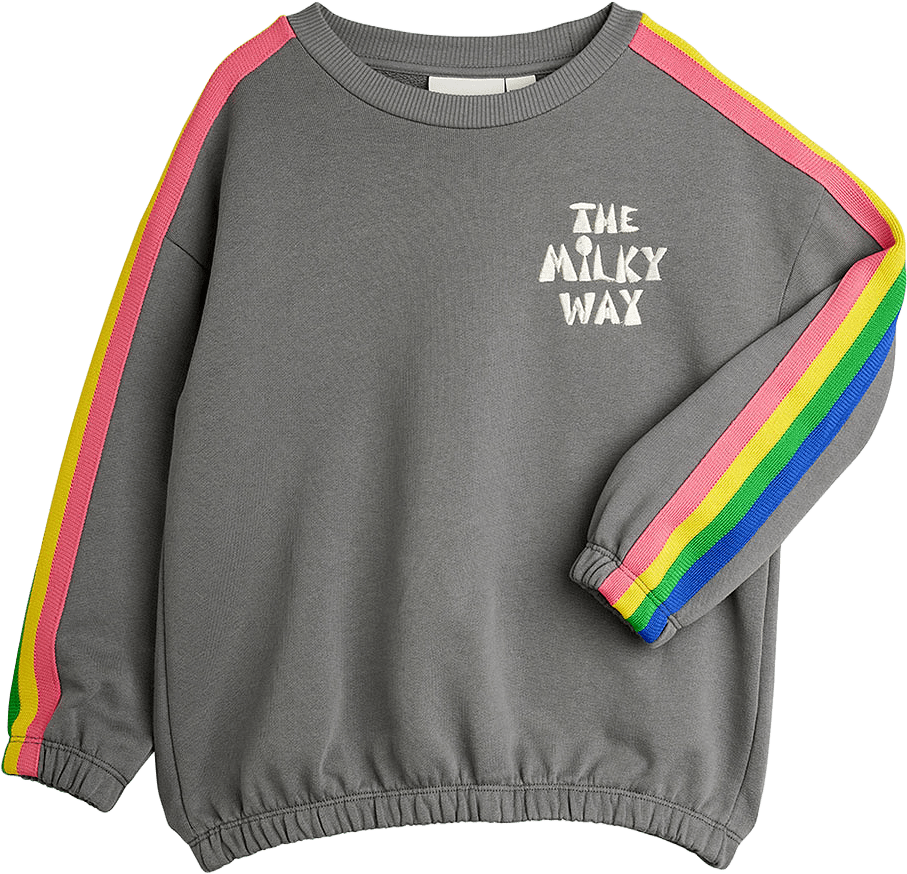 The Milky Way Rainbow Sweatshirt, från Mini Rodini, i färgen Grey.