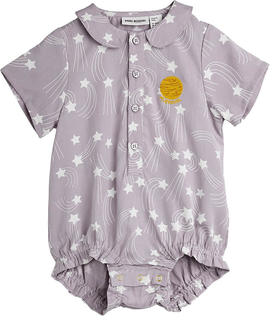 Starfall Print Body, från Mini Rodini, i färgen Purple.