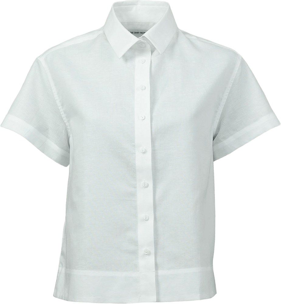Kortärmad Skjorta Esme Portofino, från The Shirt Factory, i färgen White.