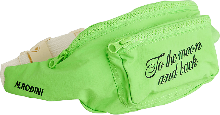 To the Moon Bum Bag, från Mini Rodini, i färgen Green.