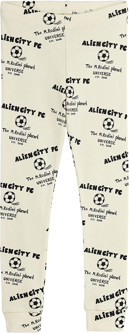 Alien City FC Print Leggings, från Mini Rodini, i färgen White.