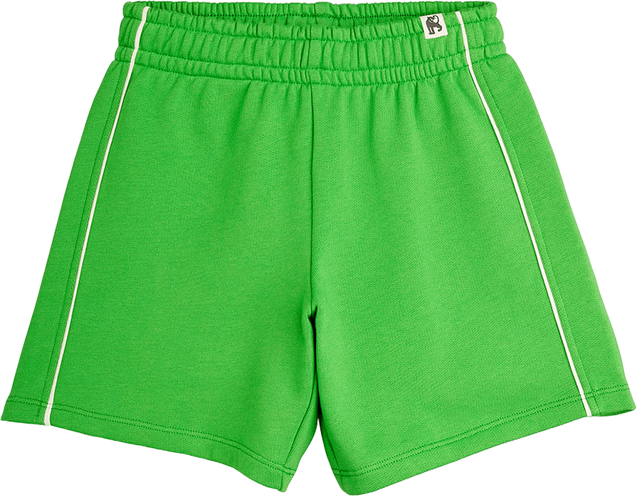 Plain Piping Sweatshorts, från Mini Rodini, i färgen Green.