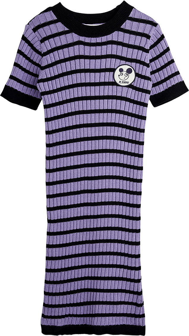 Ritzratz Stripe Dress, från Mini Rodini, i färgen Purple.