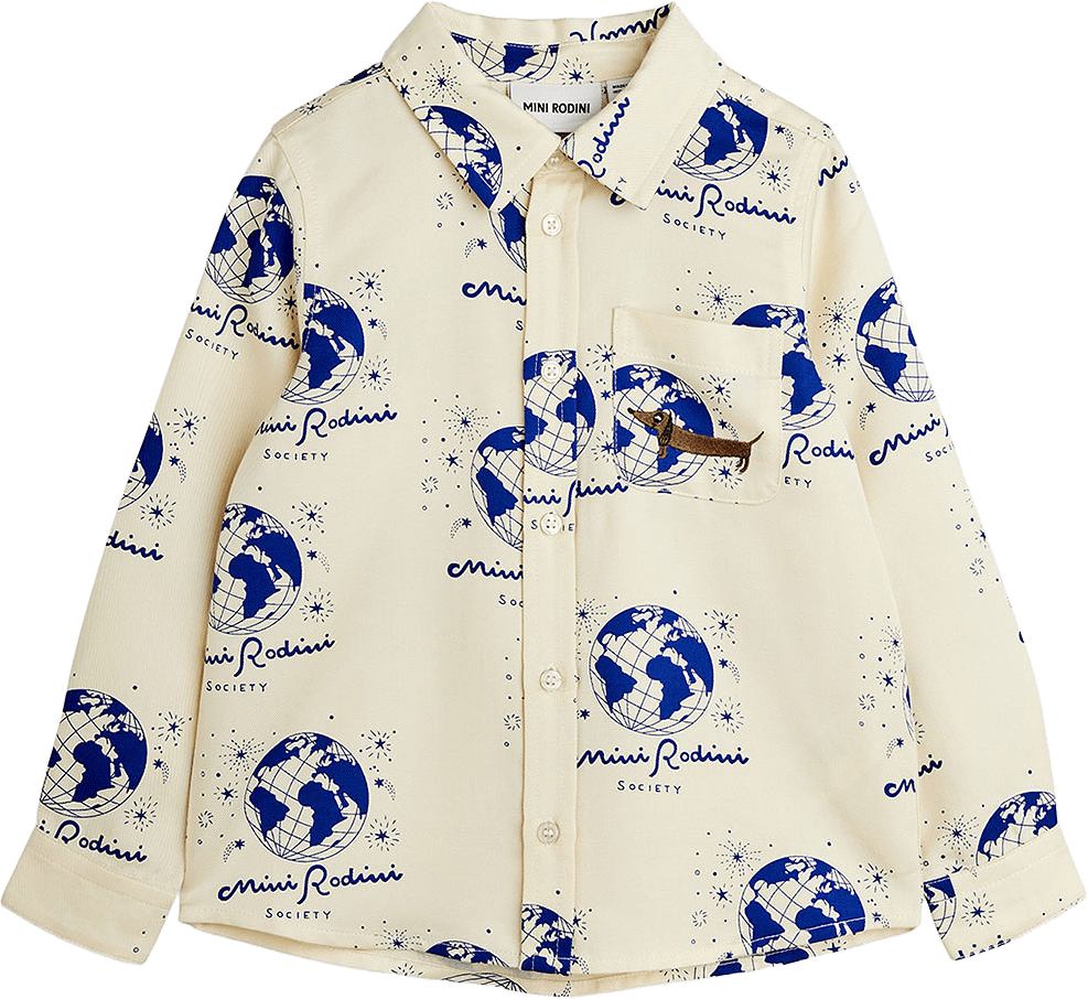 Society Woven Shirt, från Mini Rodini, i färgen White.
