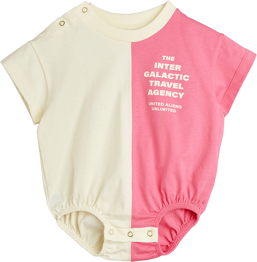 Travel Agency Split Color Bodysuit, från Mini Rodini, i färgen Multi.