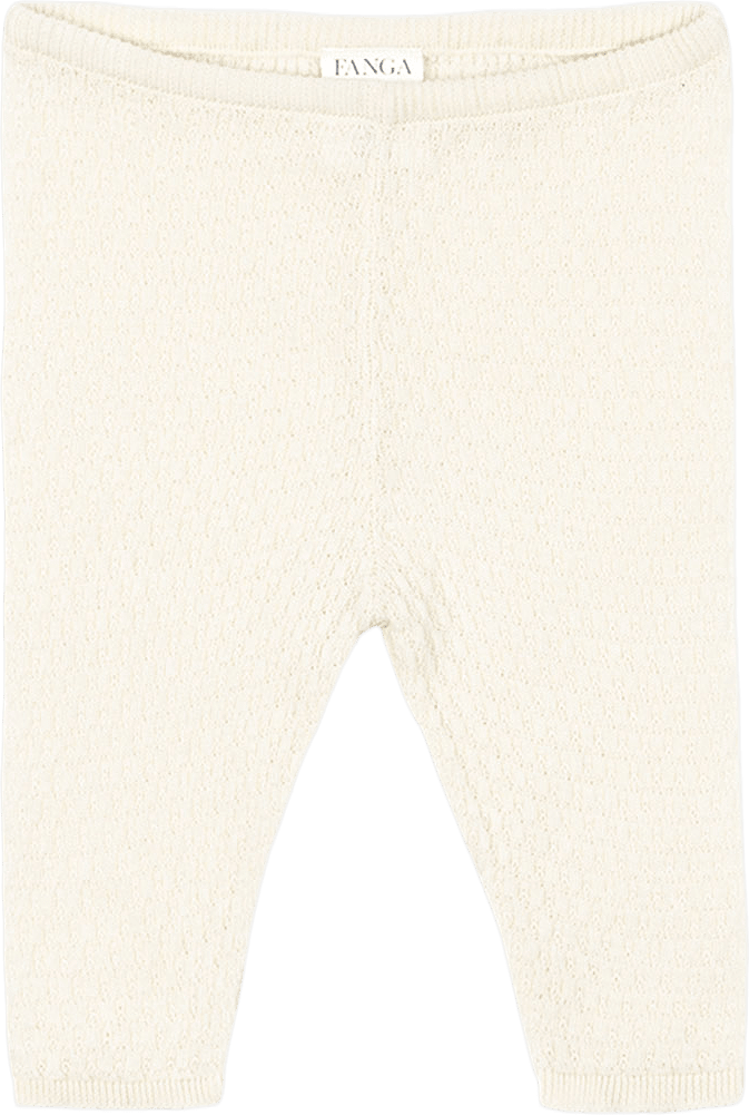 Venti Pointelle Pants Gots, från Fanga Fontana, i färgen Antique White.