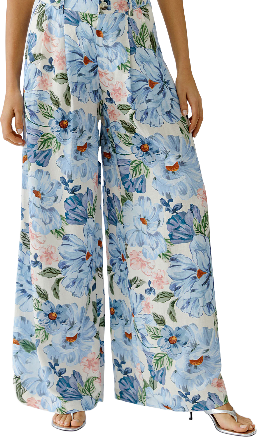 Capsule Trousers, från Oui, i färgen Blue White.