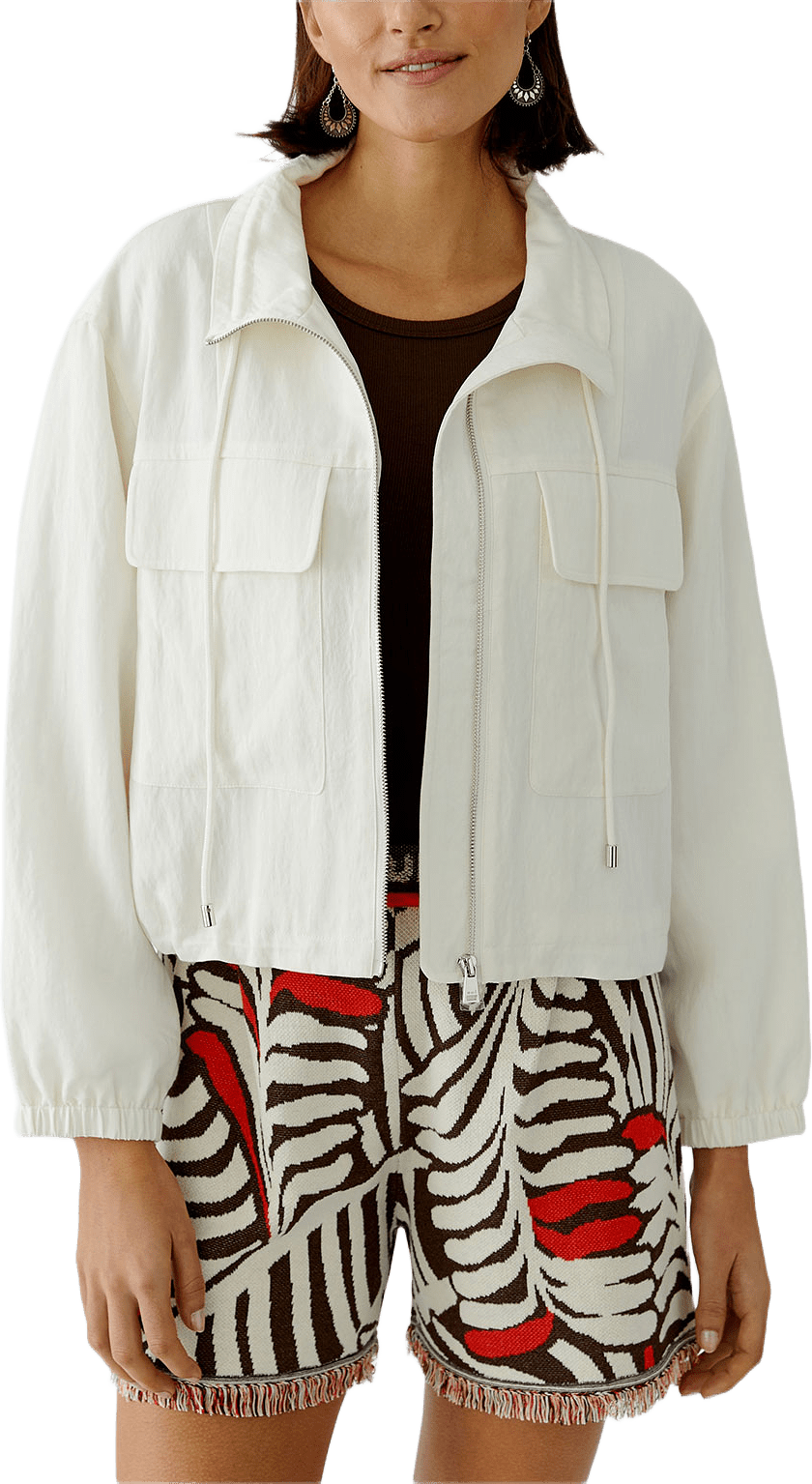 Jacket, från Oui, i färgen Offwhite.