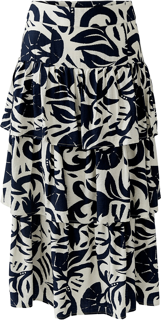 Capsule Skirt, från Oui, i färgen White Blue.