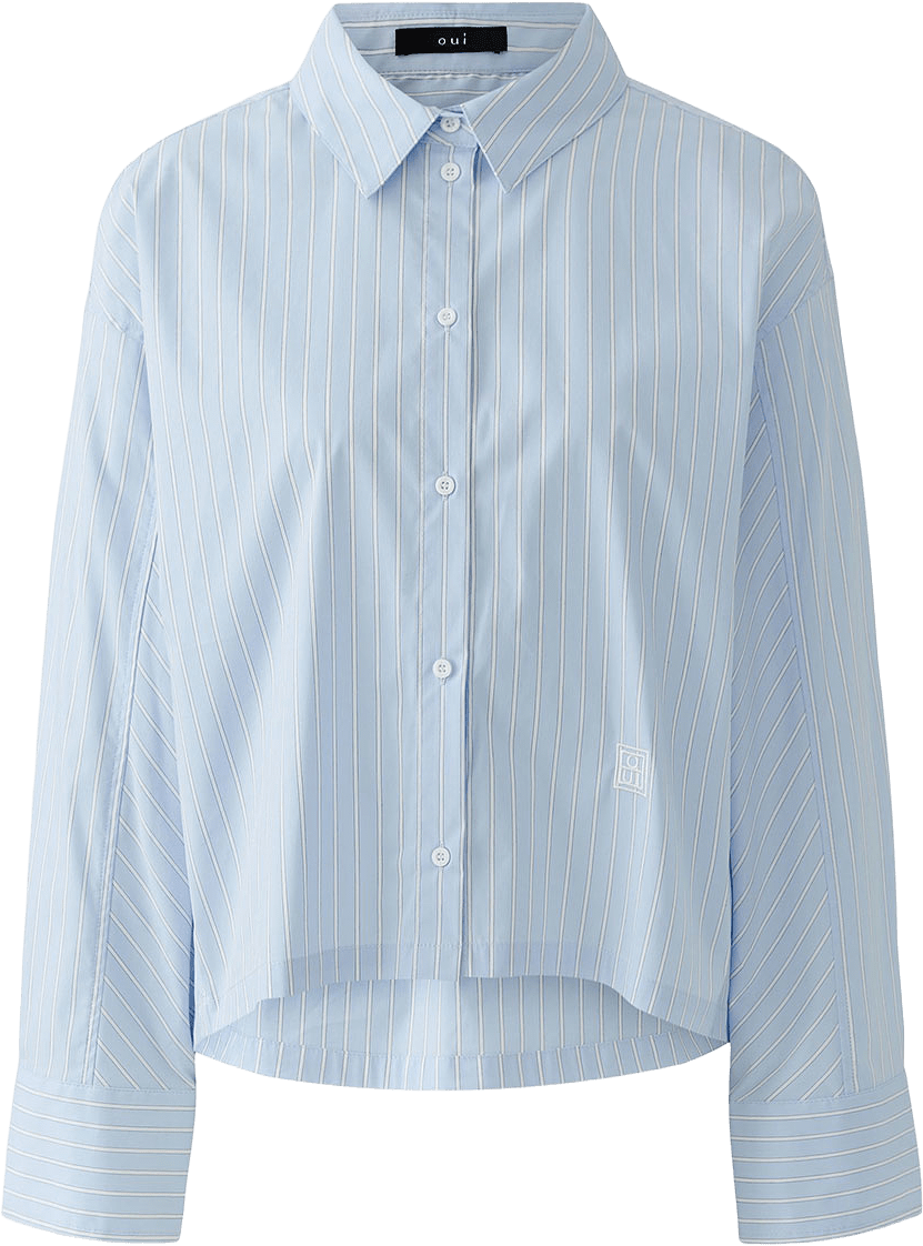 Capsule Blouse, från Oui, i färgen Lt.blue White.