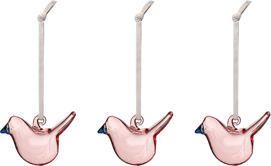 Iittala mini glasfågel rosa 3-pack, från Iittala, i färgen Rosa.