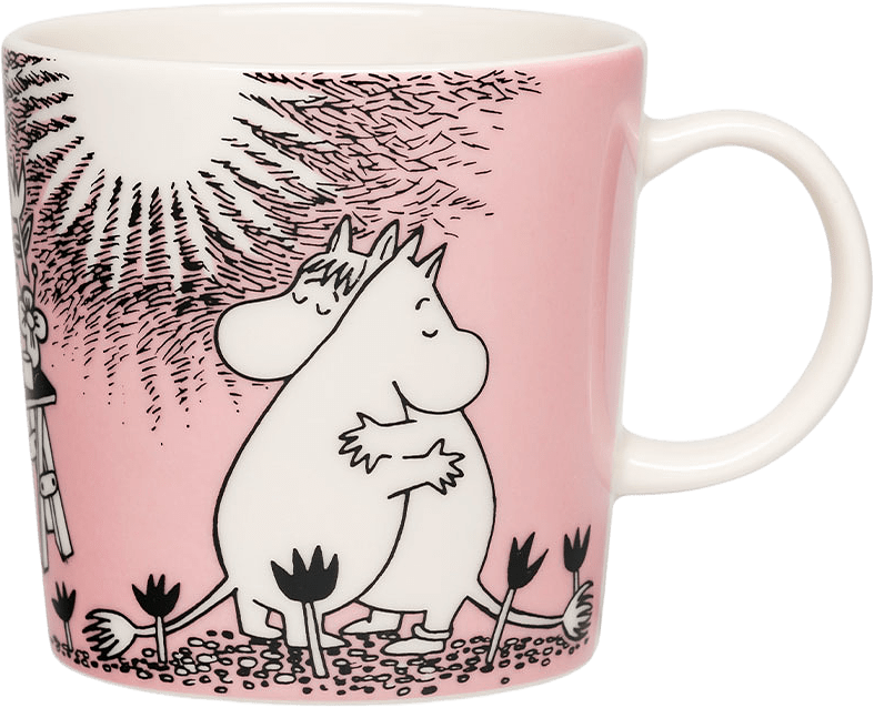Mumin mugg 0,3L Kärlek 30  Box, från Arabia, i färgen Rosa.