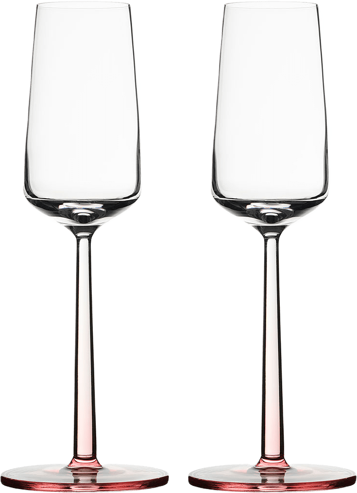 Essence champagneglas 21 cl ros 2-pack, från Iittala, i färgen Rosa.