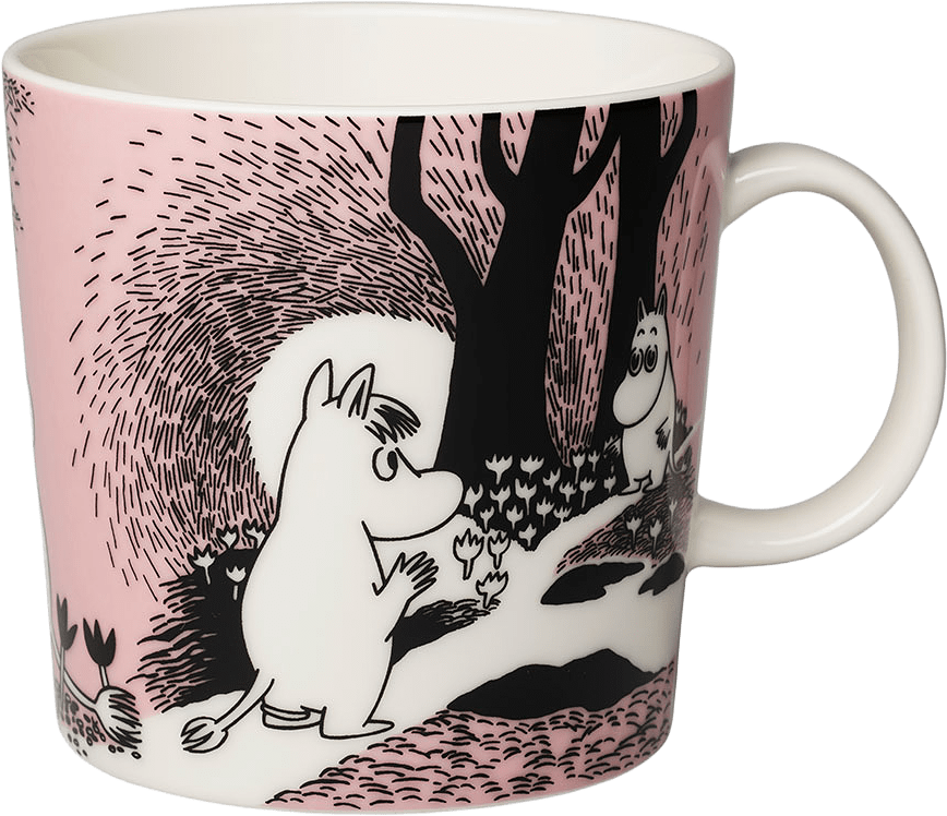Mumin mugg 0,4L Kärlek 30, från Arabia, i färgen Rosa.