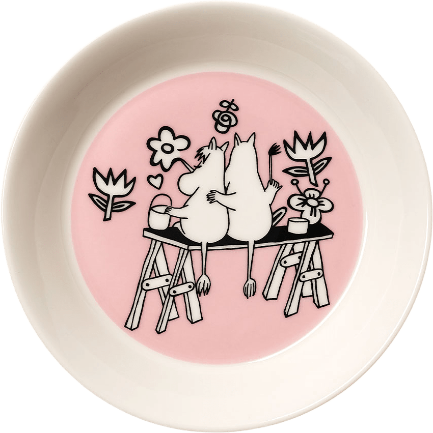 Mumin tefat 15cm Kärlek 30, från Arabia, i färgen Rosa.