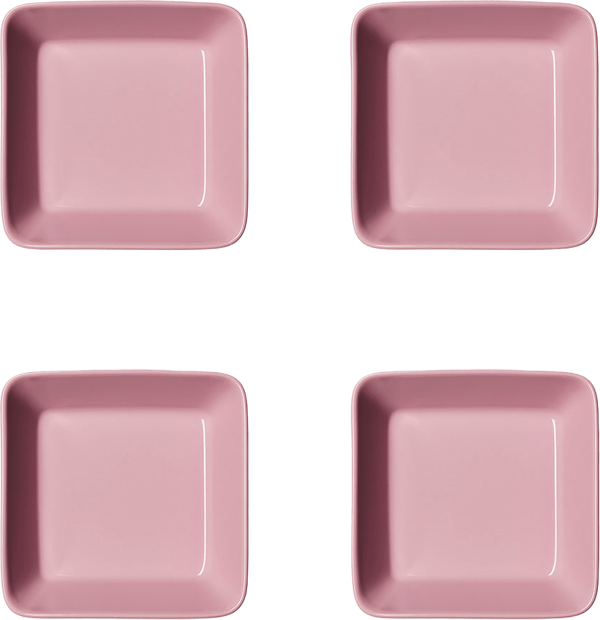 Teema fat 12x12 cm ros 4-pack, från Iittala, i färgen Rosa.