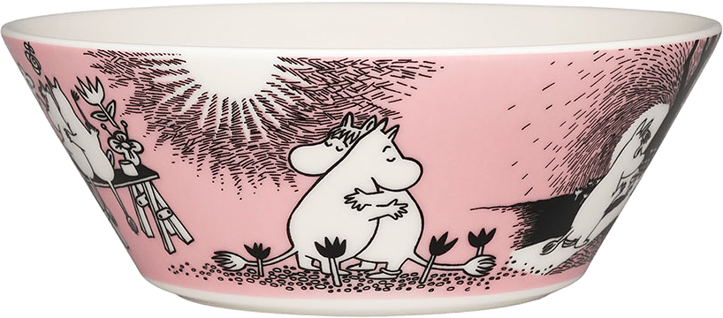 Mumin skål 15cm Kärlek 30, från Arabia, i färgen Rosa.